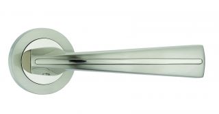 Fortessa - FDEMON-SNNP - Monaco Lever on a Rose Satin Nickel&sol;Polished Nickel Finish