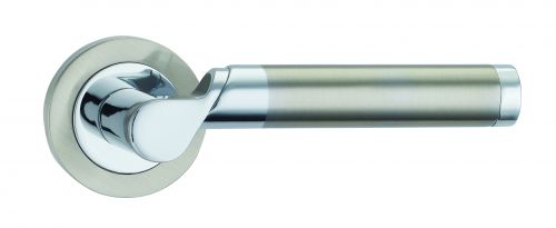 Click Here To Enlarge This Photo Of Fortessa - FCOOLY-SNCP - Olympia Lever on a Rose Satin Nickel&sol;Polished Chrome Finish