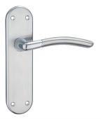 Fortessa - FLATAMA-SPC - Amalfi Latch on Backplate Satin&sol;Polished Chrome Finish