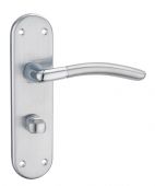 Fortessa - FBATHAMA-SPC - Amalfi Bathroom Lever on Backplate Satin&sol;Polished Chrome Finish