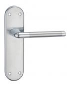 Fortessa - FLATFOK-SPC - Foko Latch on Backplate Satin&sol;Polished Chrome Finish