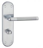 Fortessa - FBATHFOK-SPC - Foko Bathroom Lever on Backplate Satin&sol;Polished Chrome Finish