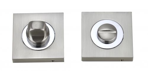 Click Here To Enlarge This Photo Of Fortessa - FWCSTT-SNCP - Square Turn and Release Satin Nickel&sol;Polished Chrome Finish