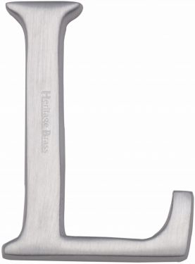 Click Here To Enlarge This Photo Of C1565 2 L-SC Heritage Brass Alphabet L Pin Fix 51mm &lpar;2"&rpar; Satin Chrome Finish