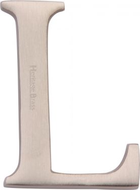 Click Here To Enlarge This Photo Of C1565 2 L-SN Heritage Brass Alphabet L Pin Fix 51mm &lpar;2"&rpar; Satin Nickel Finish