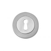 Fortessa - FESC-SNNP - Round Keyhole Escutcheon Satin Nickel&sol;Polished Nickel Finish
