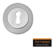 Fortessa - FESC-SNCP - Round Keyhole Escutcheon Satin Nickel&sol;Polished Chrome Finish