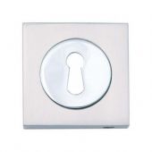 Fortessa - FSEESC-SPC - Square Euro-Profile Escutcheon Satin&sol;Polished Chrome Finish