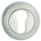 Fortessa - FEESC-SNNP - Round Euro-Profile Escutcheon Satin Nickel&sol;Polished Nickel Finish