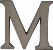 C1565 2 M-MB Heritage Brass Alphabet M Pin Fix 51mm &lpar;2"&rpar; Matt Bronze Finish