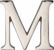 C1565 2 M-PNF Heritage Brass Alphabet M Pin Fix 51mm &lpar;2"&rpar; Polished Nickel Finish