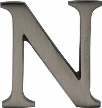Click Here To Enlarge This Photo Of C1565 2 N-MB Heritage Brass Alphabet N Pin Fix 51mm &lpar;2"&rpar; Matt Bronze Finish