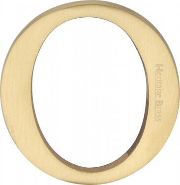 Click Here To Enlarge This Photo Of C1565 2 O-SB Heritage Brass Alphabet O Pin Fix 51mm &lpar;2"&rpar; Satin Brass Finish