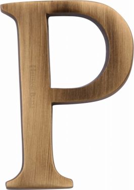 Click Here To Enlarge This Photo Of C1565 2 P-AT Heritage Brass Alphabet P Pin Fix 51mm &lpar;2"&rpar; Antique Brass Finish