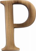 C1565 2 P-AT Heritage Brass Alphabet P Pin Fix 51mm &lpar;2"&rpar; Antique Brass Finish