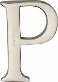 C1565 2 P-PNF Heritage Brass Alphabet P Pin Fix 51mm &lpar;2"&rpar; Polished Nickel Finish