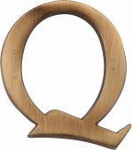 C1565 2 Q-AT Heritage Brass Alphabet Q Pin Fix 51mm &lpar;2"&rpar; Antique Brass Finish