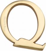 C1565 2 Q-PB Heritage Brass Alphabet Q Pin Fix 51mm &lpar;2"&rpar; Polished Brass Finish