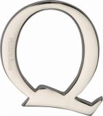 C1565 2 Q-PNF Heritage Brass Alphabet Q Pin Fix 51mm &lpar;2"&rpar; Polished Nickel Finish