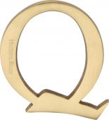 C1565 2 Q-SB Heritage Brass Alphabet Q Pin Fix 51mm &lpar;2"&rpar; Satin Brass Finish