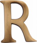 C1565 2 R-AT Heritage Brass Alphabet R Pin Fix 51mm &lpar;2"&rpar; Antique Brass Finish