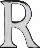 C1565 2 R-PC Heritage Brass Alphabet R Pin Fix 51mm &lpar;2"&rpar; Polished Chrome Finish