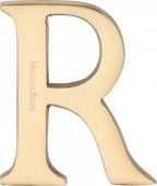 C1565 2 R-SB Heritage Brass Alphabet R Pin Fix 51mm &lpar;2"&rpar; Satin Brass Finish
