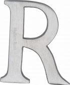 C1565 2 R-SC Heritage Brass Alphabet R Pin Fix 51mm &lpar;2"&rpar; Satin Chrome Finish