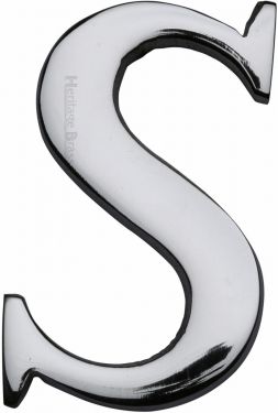 Click Here To Enlarge This Photo Of C1565 2 S-PC Heritage Brass Alphabet S Pin Fix 51mm &lpar;2"&rpar; Polished Chrome Finish