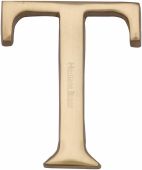 C1565 2 T-PB Heritage Brass Alphabet T Pin Fix 51mm &lpar;2"&rpar; Polished Brass Finish