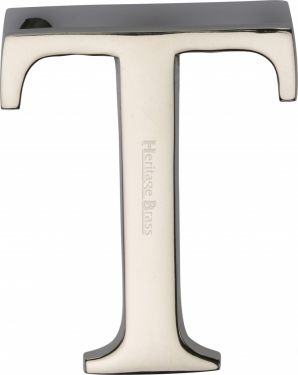 Click Here To Enlarge This Photo Of C1565 2 T-PNF Heritage Brass Alphabet T Pin Fix 51mm &lpar;2"&rpar; Polished Nickel Finish