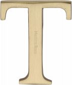 C1565 2 T-SB Heritage Brass Alphabet T Pin Fix 51mm &lpar;2"&rpar; Satin Brass Finish