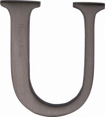 Click Here To Enlarge This Photo Of C1565 2 U-MB Heritage Brass Alphabet U Pin Fix 51mm &lpar;2"&rpar; Matt Bronze Finish