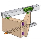 L17963 - HENDERSON HF40&sol;30 Husky 40kg Folding Track Sliding Door Gear suits up to 3000mm Opening Width &lpar;Max 4 Doors&rpar;
