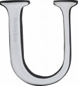 C1565 2 U-PC Heritage Brass Alphabet U Pin Fix 51mm &lpar;2"&rpar; Polished Chrome Finish