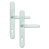 L17788 - Yale White Espagnolette Handles R&sol;H - 92mm Centres - Adjustable Screw Centres - 270mm Backplate