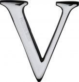 C1565 2 V-PC Heritage Brass Alphabet V Pin Fix 51mm &lpar;2"&rpar; Polished Chrome Finish
