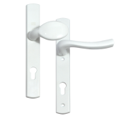 L18468 - WINKHAUS White Espagnolette Handles R&sol;H - 92mm Centres - 214mm Screw Centres - 260mm Backplate
