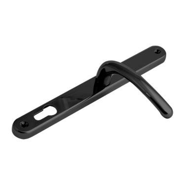 Click Here To Enlarge This Photo Of L25723 - Fab & Fix Black Espagnolette Handles - 92mm Centres - 211mm Screw Centres - 243mm Backplate