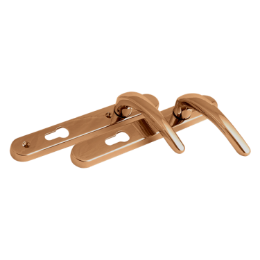 Click Here To Enlarge This Photo Of L25732 - Fab & Fix Bronze Espagnolette Handles - 92mm Centres - 122mm Screw Centres - 206mm Backplate