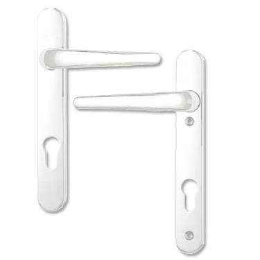 Click Here To Enlarge This Photo Of L26994 - ERA White Espagnolette Handles - 92mm Centres - 122mm Screw Centres - 221mm Backplate