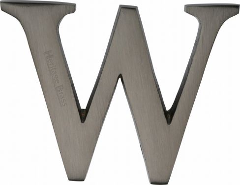 Click Here To Enlarge This Photo Of C1565 2 W-MB Heritage Brass Alphabet W Pin Fix 51mm &lpar;2"&rpar; Matt Bronze Finish