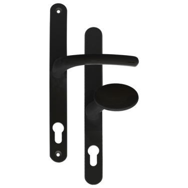 Click Here To Enlarge This Photo Of L29819 - Fab & Fix Black Espagnolette Handles - 92&sol;62mm Centres - 240mm Screw Centres - 270mm Backplate