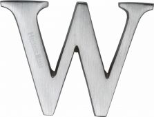 C1565 2 W-SC Heritage Brass Alphabet W Pin Fix 51mm &lpar;2"&rpar; Satin Chrome Finish