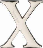 C1565 2 X-PNF Heritage Brass Alphabet X Pin Fix 51mm &lpar;2"&rpar; Polished Nickel Finish