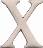 C1565 2 X-SN Heritage Brass Alphabet X Pin Fix 51mm &lpar;2"&rpar; Satin Nickel Finish