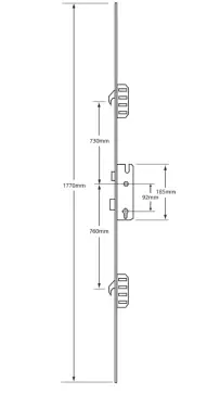Click Here To Enlarge This Photo Of L22613 - WINKHAUS Cobra Latch & Deadbolt Split Spindle Multipoint Lock - 2 Hook - 35&sol;92 - 20mm Radius Faceplate &lpar;4933043&rpar;