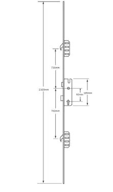 Click Here To Enlarge This Photo Of L23673 - WINKHAUS Cobra Latch & Deadbolt Split Spindle Multipoint Lock - 2 Hook - 45&sol;92 - 20mm Flat Faceplate &lpar;2947821&rpar;