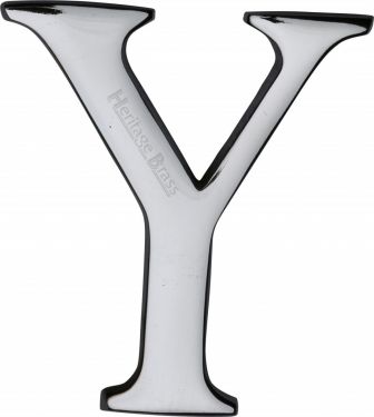 Click Here To Enlarge This Photo Of C1565 2 Y-PC Heritage Brass Alphabet Y Pin Fix 51mm &lpar;2"&rpar; Polished Chrome Finish