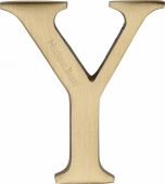 C1565 2 Y-SB Heritage Brass Alphabet Y Pin Fix 51mm &lpar;2"&rpar; Satin Brass Finish